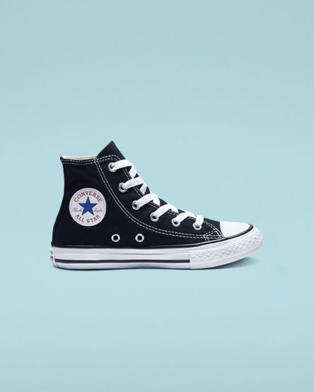 Tenis Converse Chuck Taylor All Star Classicos Cano Alto Menino Pretas | PT K0140T7